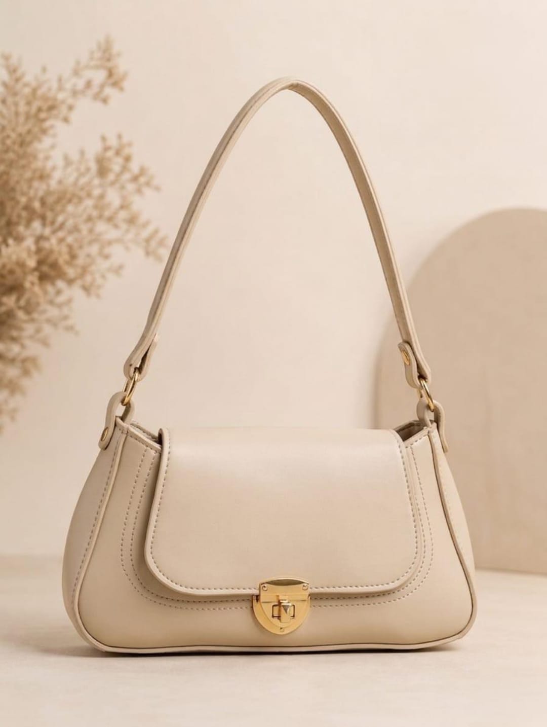 Shoulder Purse for Women – Premium Leather Look Handbag Black