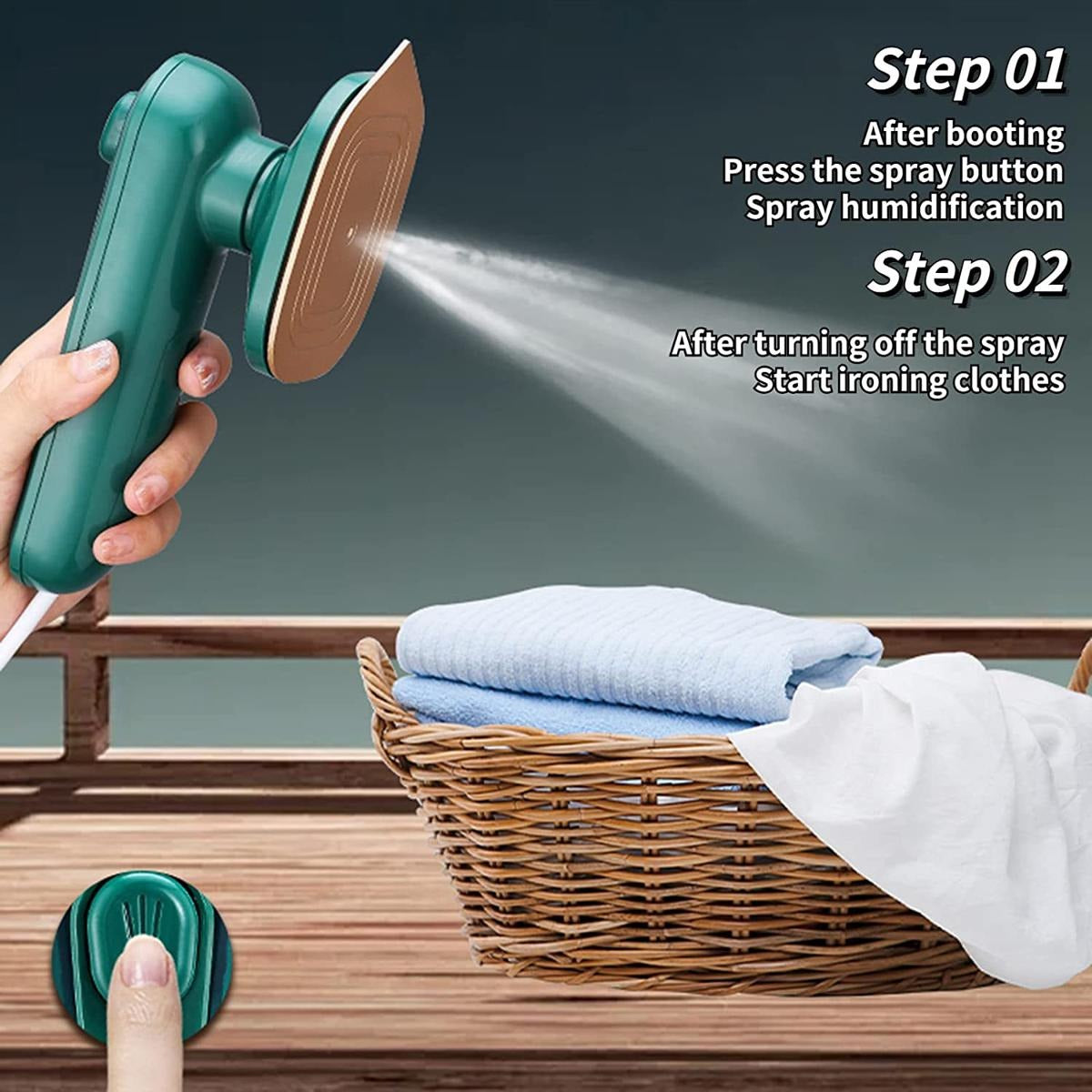 Portable Steam Iron | Professional Travelling Iron With Box