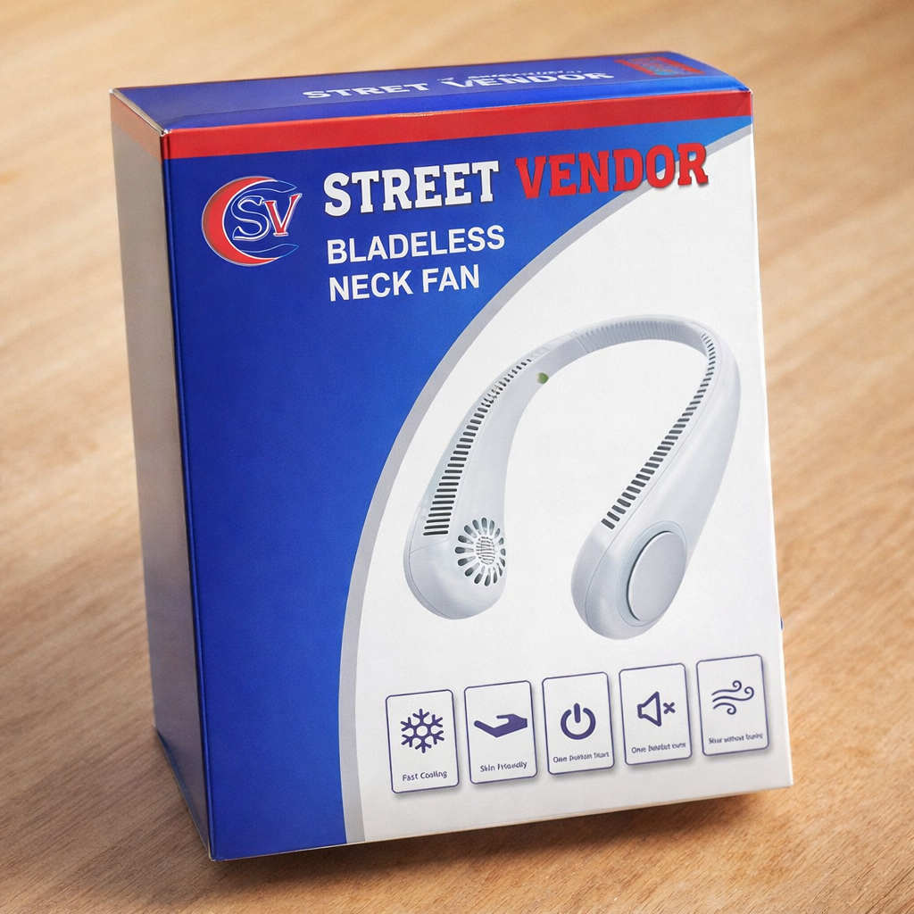 STREET VENDOR Premium Silicone Variant Bladeless Neck Fan